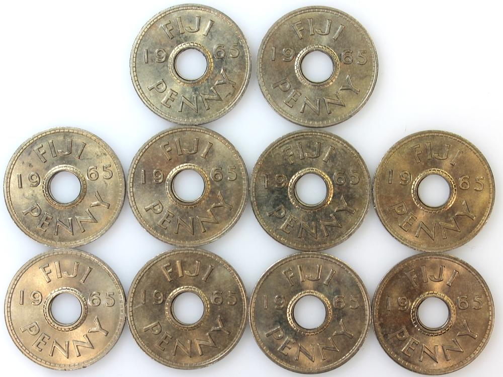 Fiji 1965 Cu-Ni Penny Brill... image