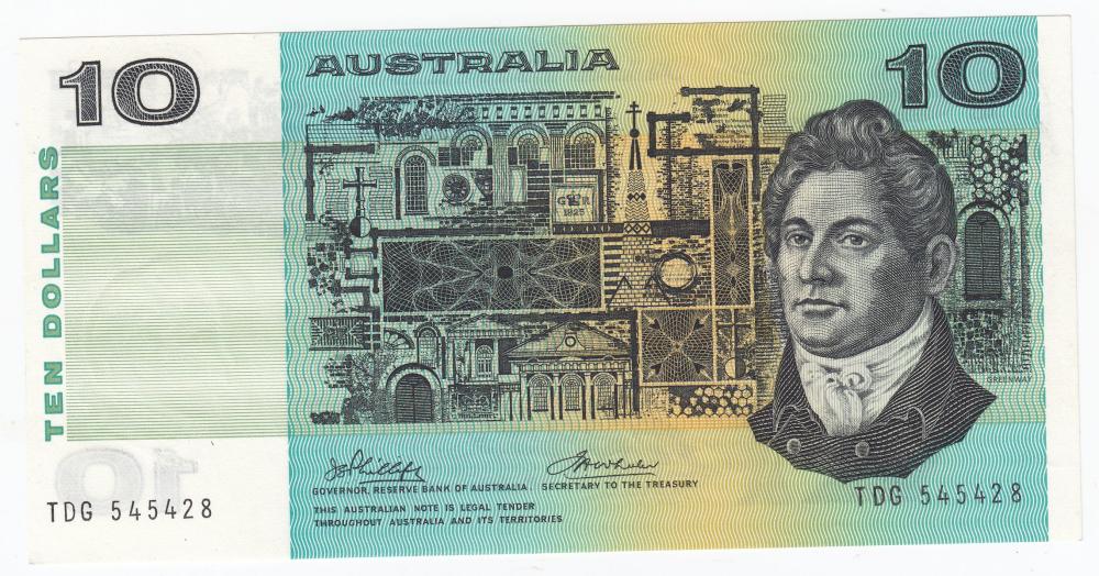 Australia 'Phillips - Wheeler' Australia (1974) $10, virtually Uncirculated