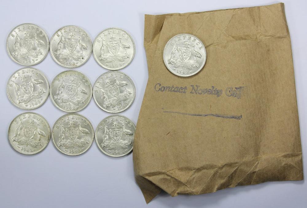 Australia. 1943 D Sixpences... image