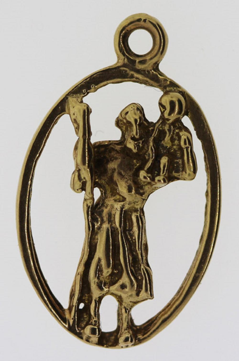 Saint Christopher Charm in 9ct Yellow Gold