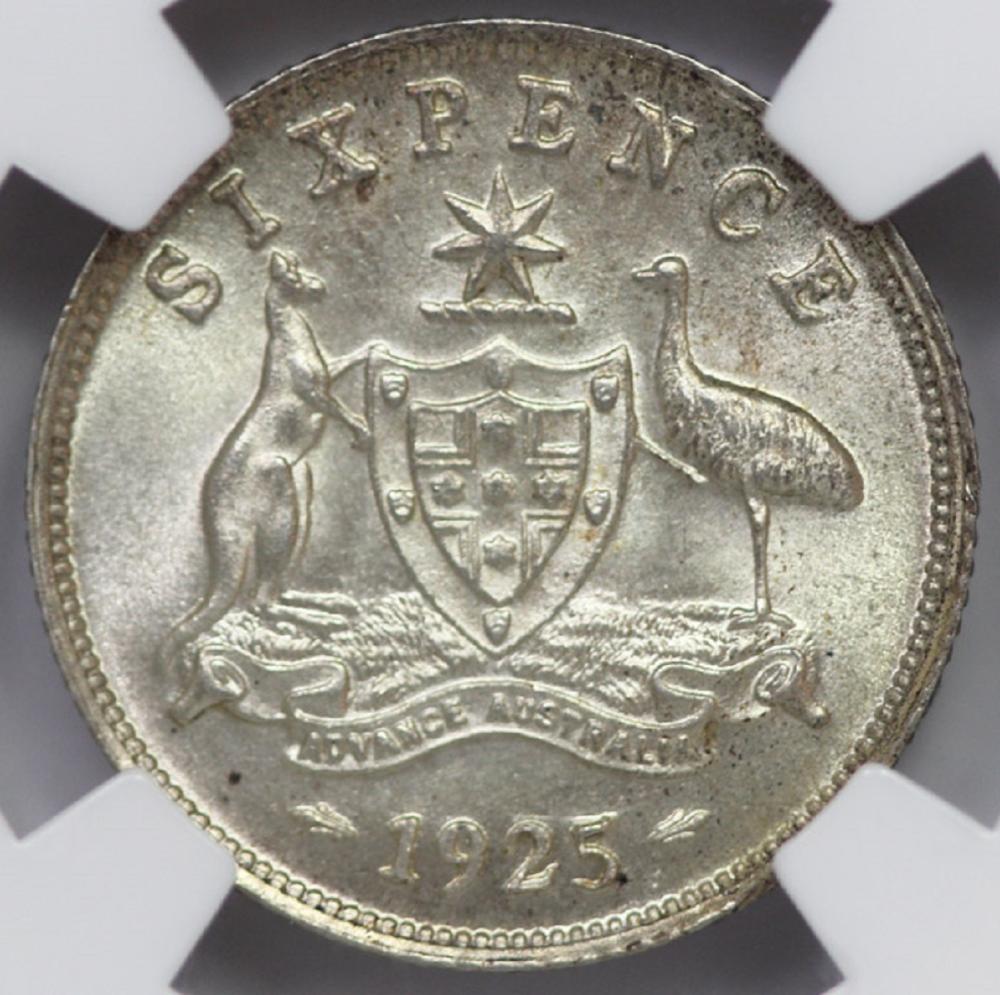 Australia 1925 Sixpence, NG... image