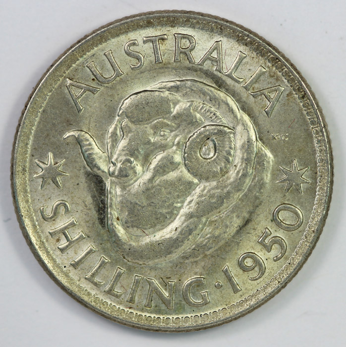 Australia 1950 Shilling, Ch... image