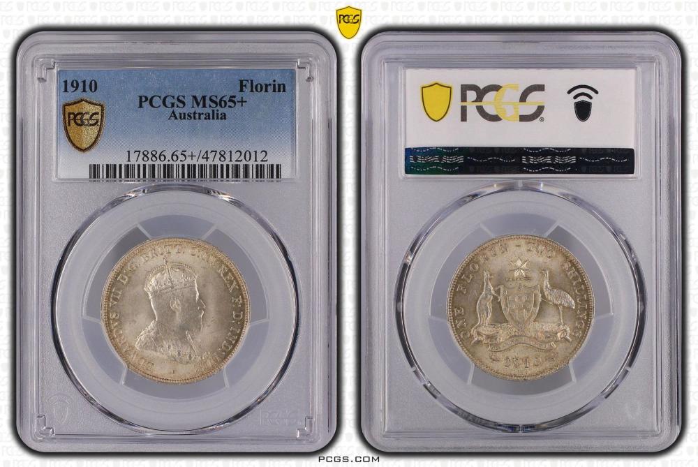 Australia 1910 Florin, PCGS... image