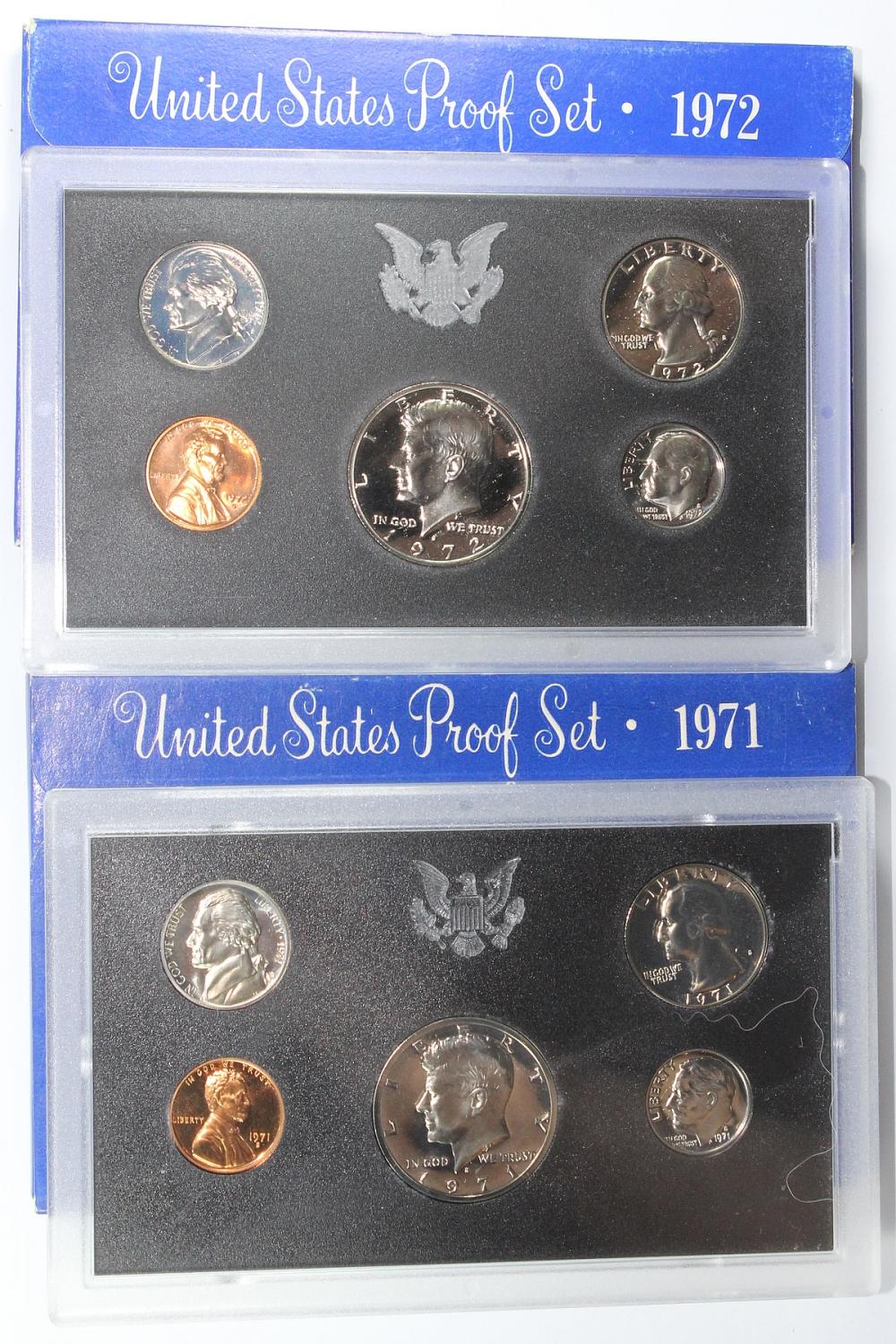 U.S.A. 1971 & 1972 Proof Se... image