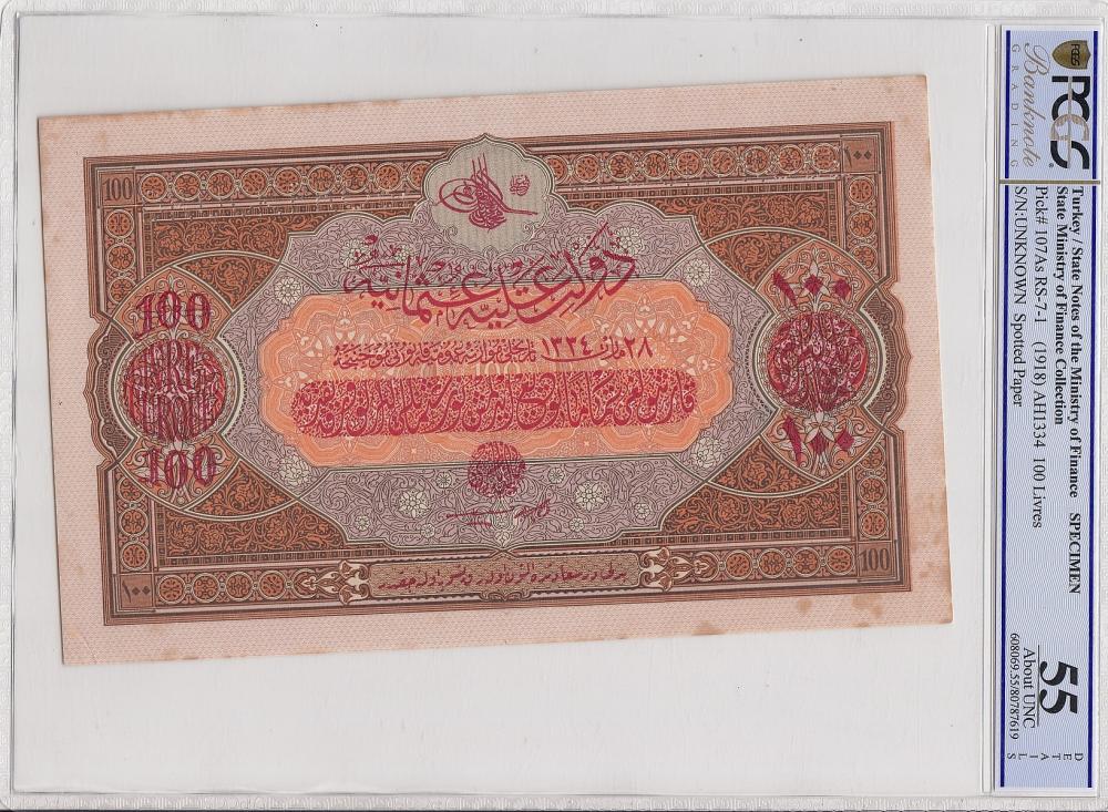 Turkey Specimen 100 Livres ... image