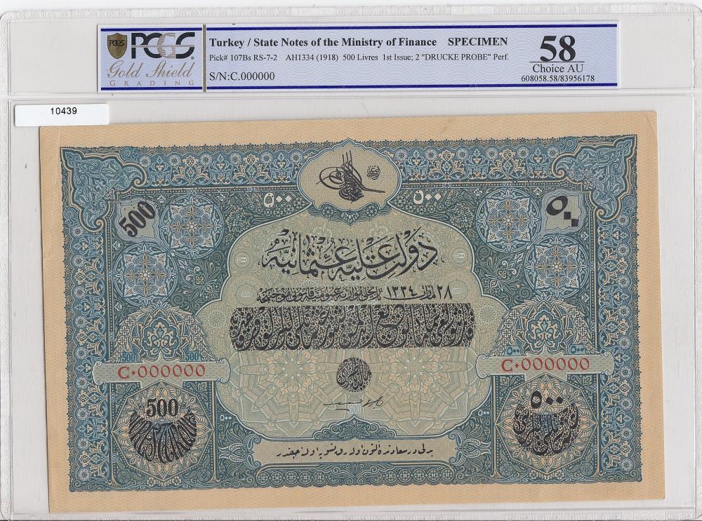 Turkey Specimen 500 Livres ... image