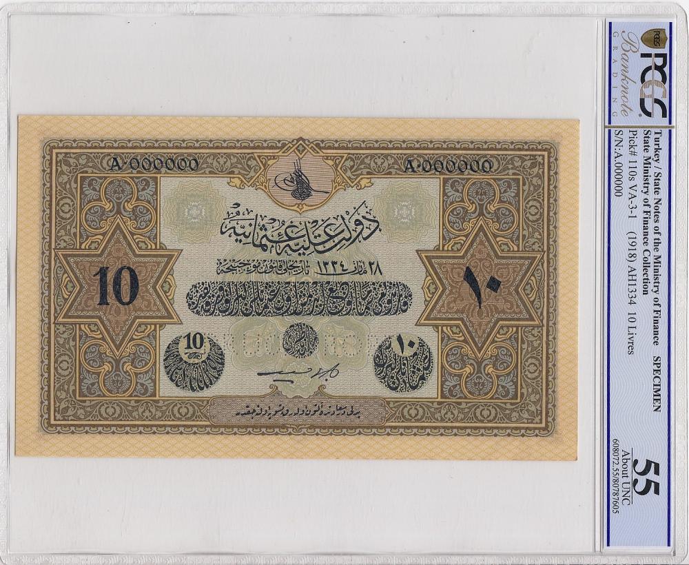 Turkey Specimen 10 Livres (... image