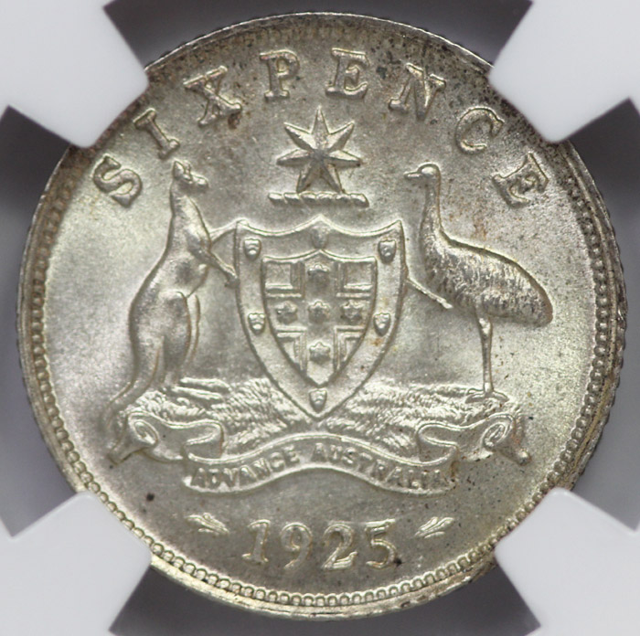 Australia 1925 Sixpence, NG... image