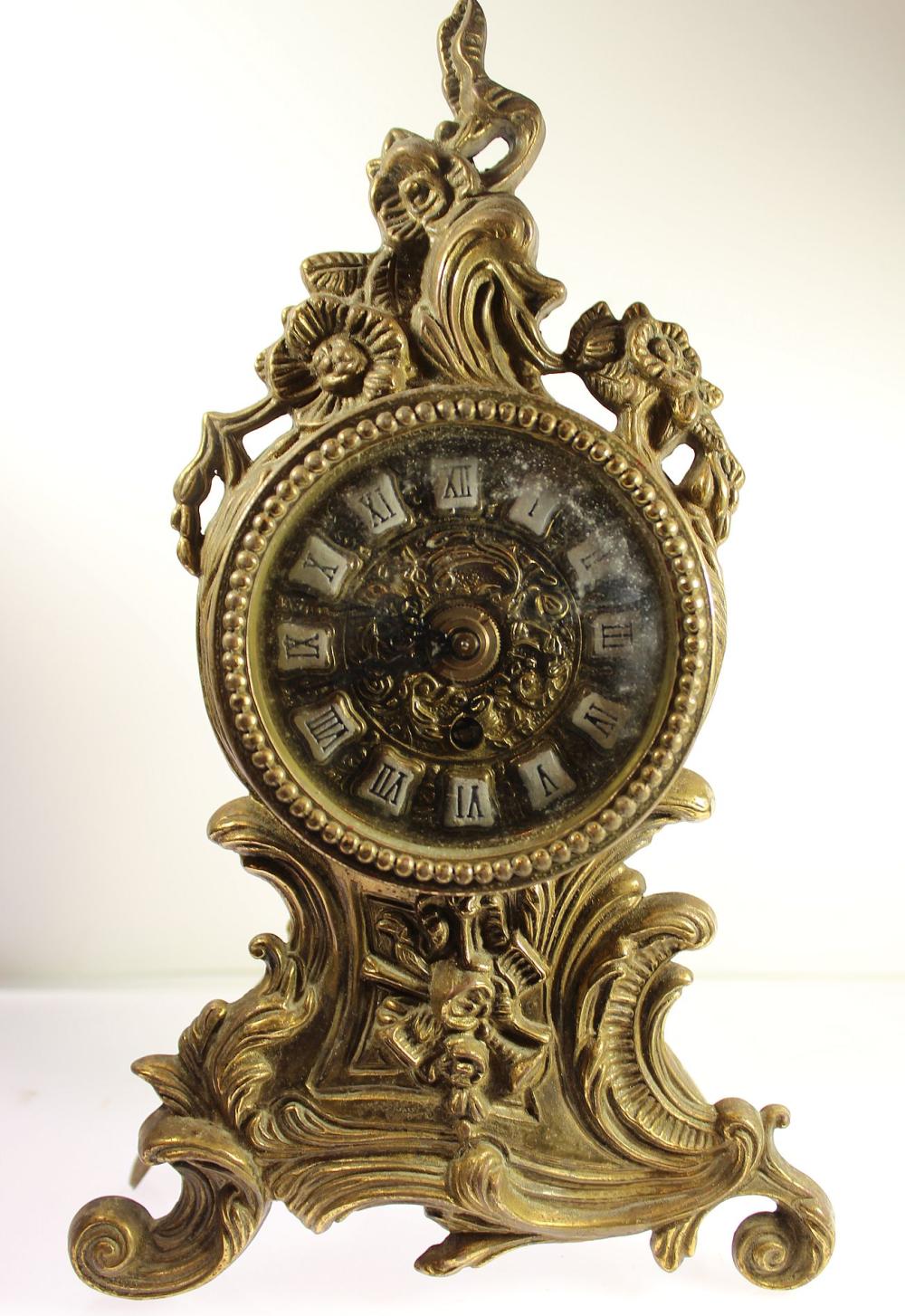 Vintage Italian Brass Mantle Clock