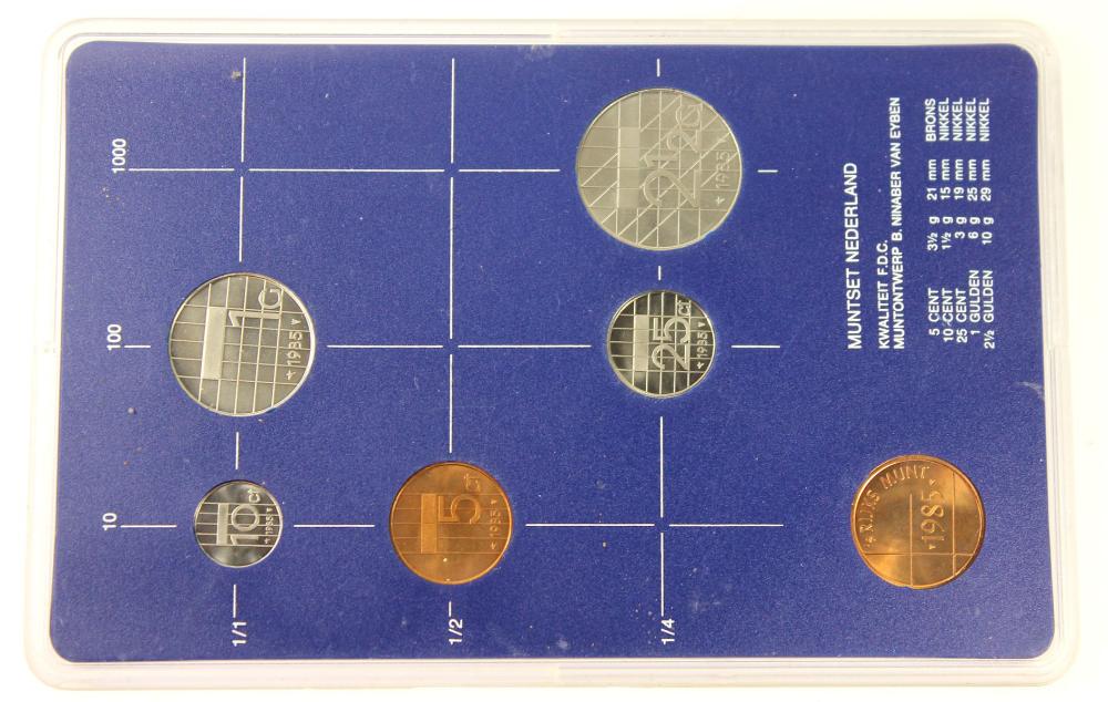 Netherlands 1985 Mint Set, Uncirculated (6 Coins)