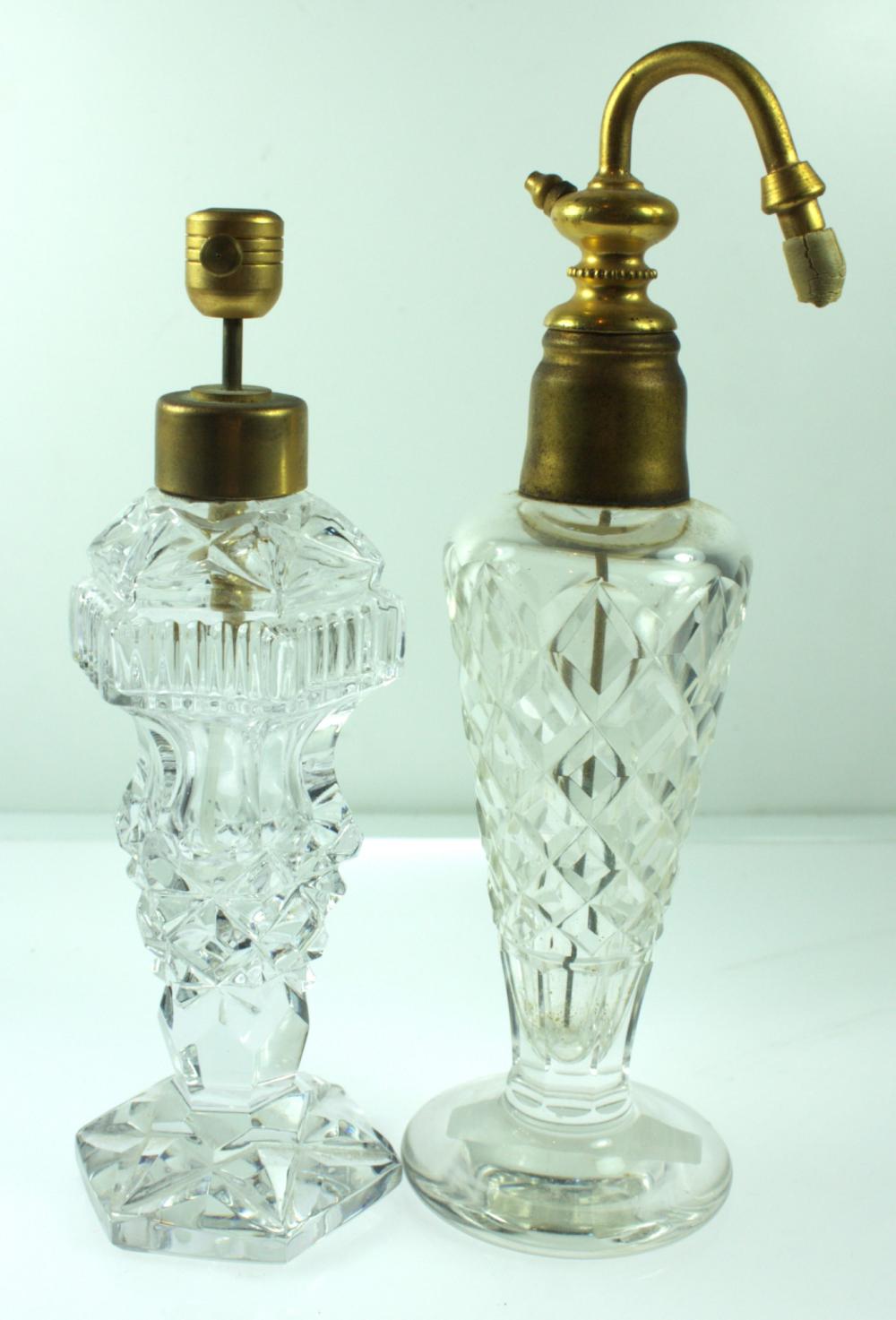Vintage Cut Glass Perfume Bottles (2 items)