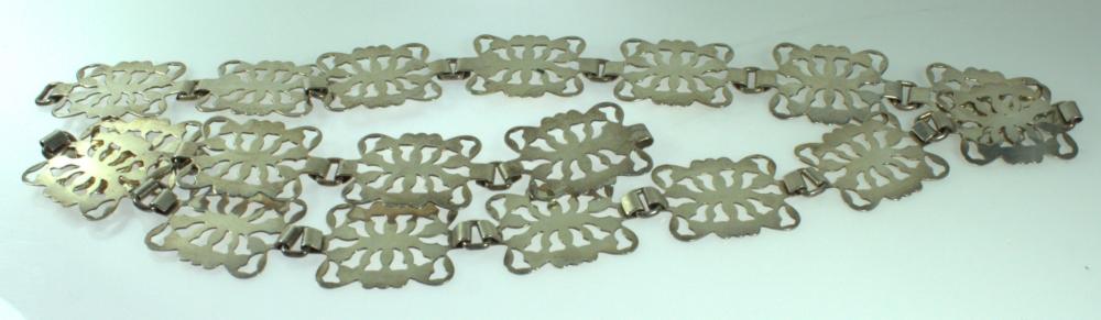 Vintage Silver-plated Panel Link Belt