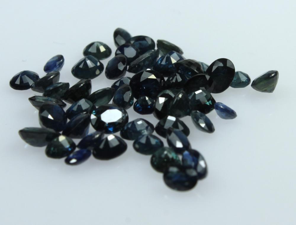 Fifty Faceted Blue Sapphires (50)