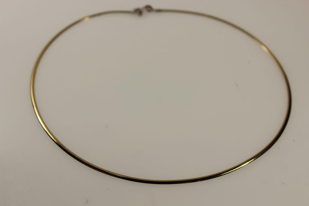 Two-tone 9ct Yellow and White Gold Choker Necklace