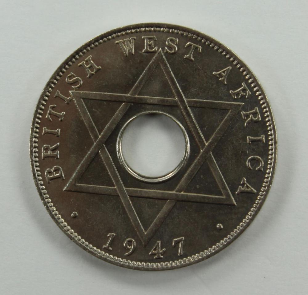 British West Africa 1947 KN Halfpenny, Brilliant Gem