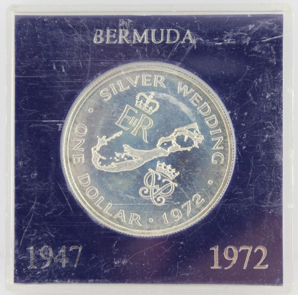 Bermuda 1972 Silver (500) Dollar, Uncirculated
