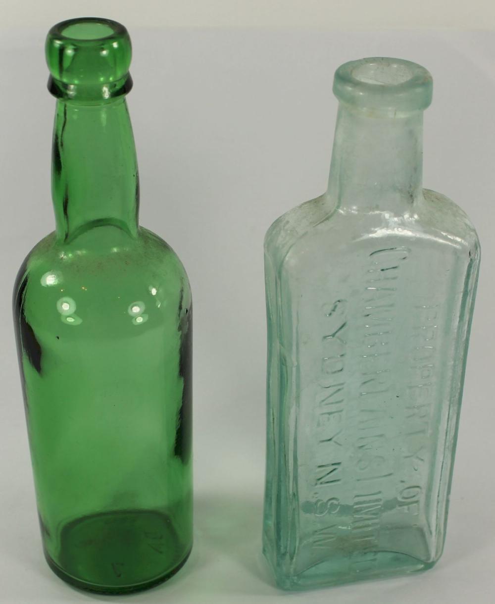 Vintage Glass Bottles (2 items)