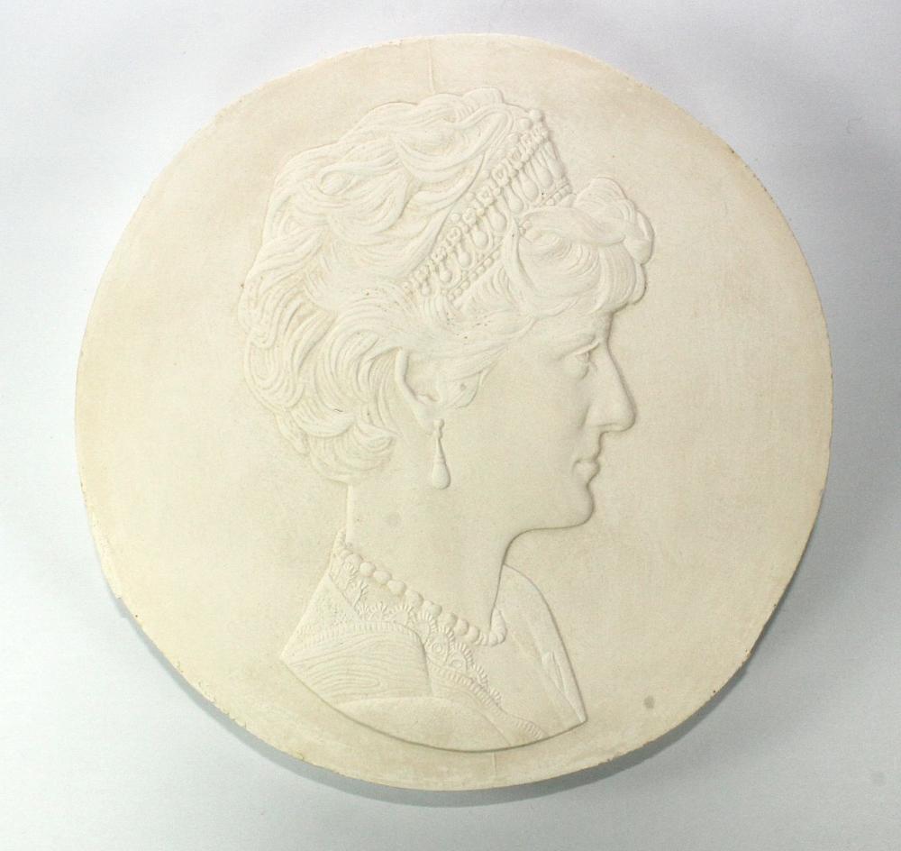 Unique Plaster Coin Model of HRH Diana 'Princess of Wales' by Stuart Devlin commissioned by the RAM for a coin included in the 1992 'Royal Ladies' Coin Set