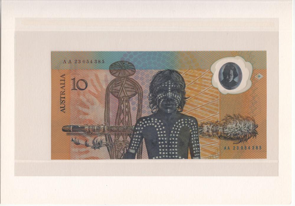Australia. 'Johnston - Fraser' AA23 Last Prefix Ten Dollar (1988), Uncirculated in original folder