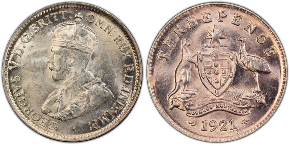 Australia 1921 (M) Threepen... image