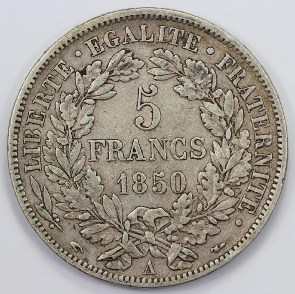 France. 1850 A Silver (0.90... image