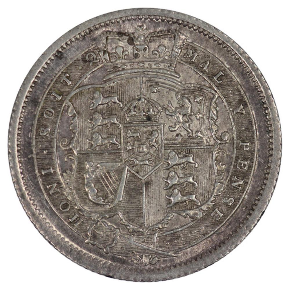 Great Britain. 1816 Sixpence, toned Gem
