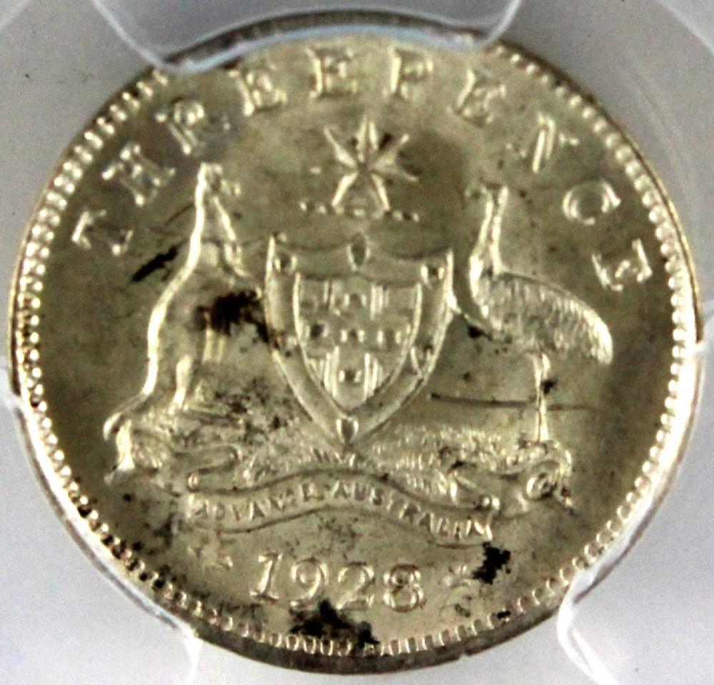 Australia. 1928 Threepence,... image