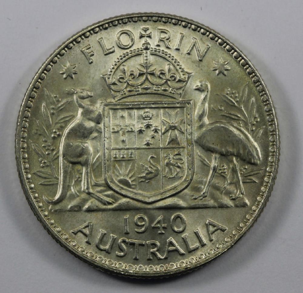 Australia. 1940 Florin, Uncirculated