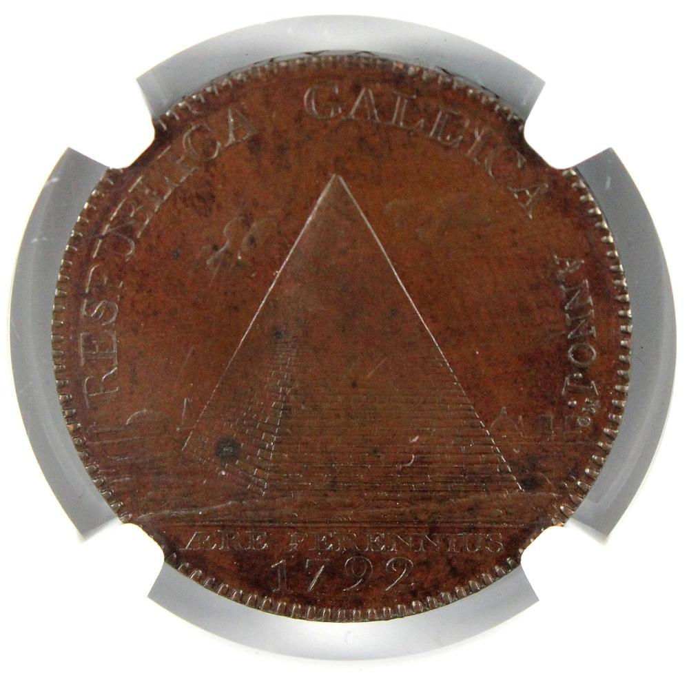 France. 1792 2 Sols Token, ... image