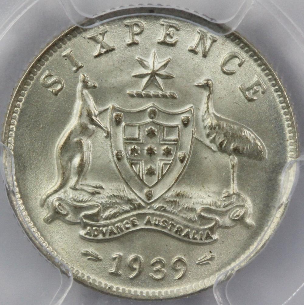 Australia 1939 Sixpence, PC... image