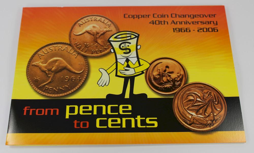 Australia 'From Pence to Cents' Commemorative Pack, Uncirculated (4 coins)