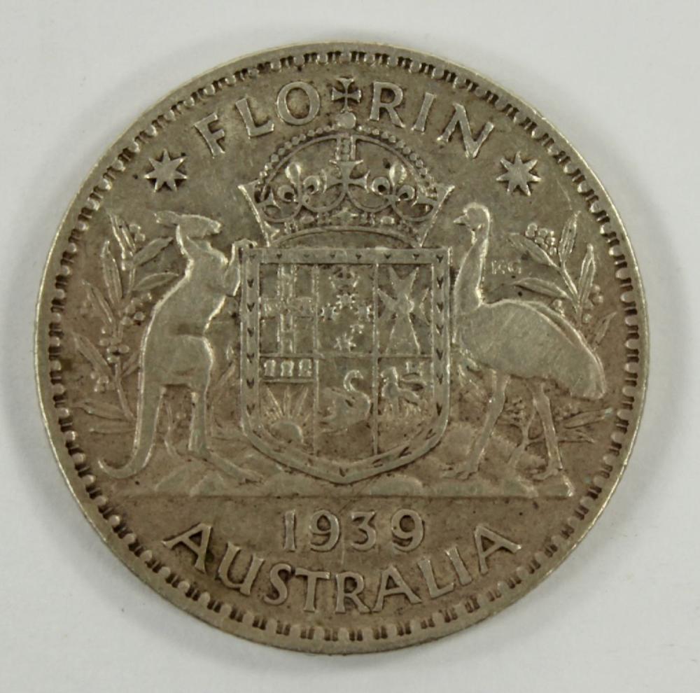 Australia 1939 Florin, Fine