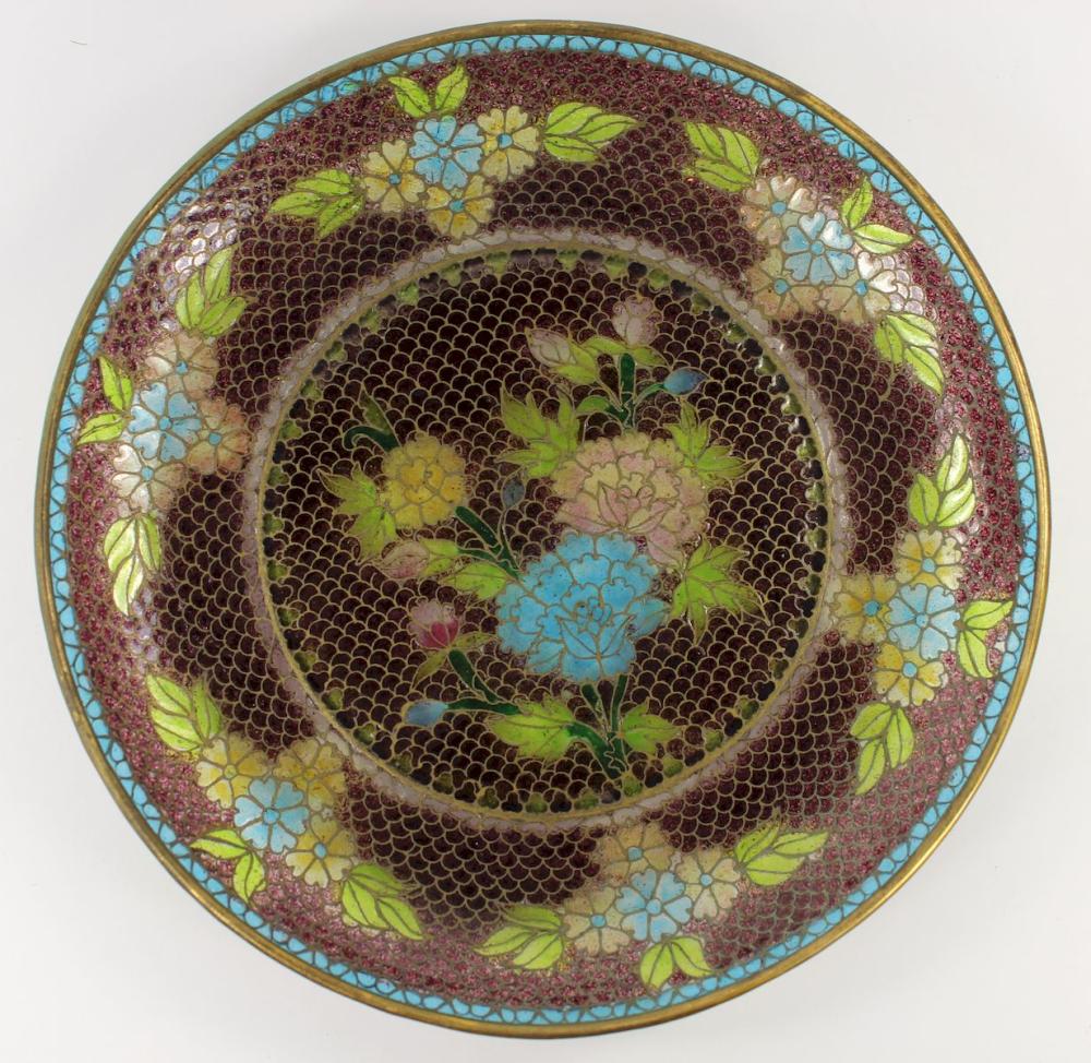 Plique-a-jour Enamel plate image