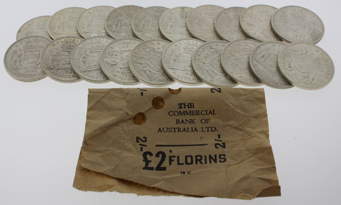 Australia 1960 Florins, Unc... image