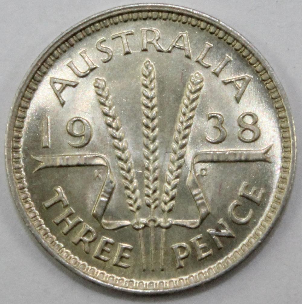Australia. 1938 Threepence,... image