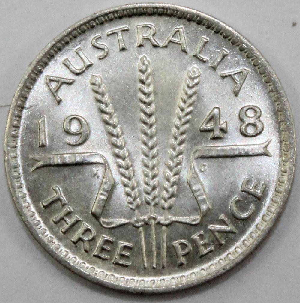 Australia. 1948 Threepence,... image