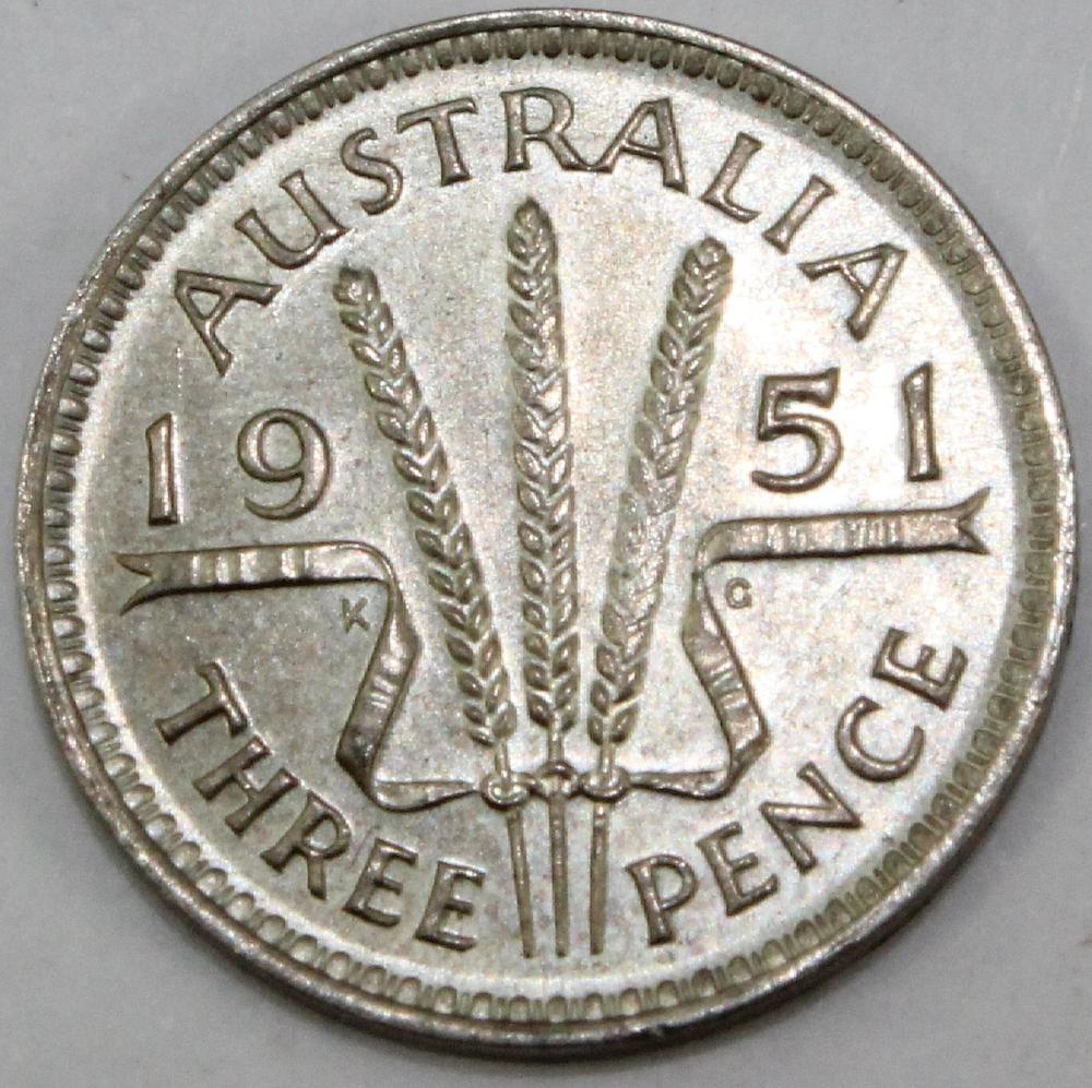 Australia. 1951 (M) Threepe... image