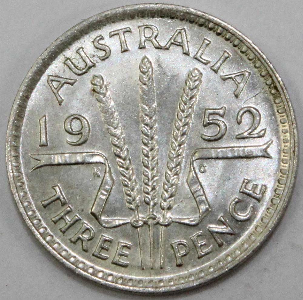 Australia. 1952 Threepence,... image