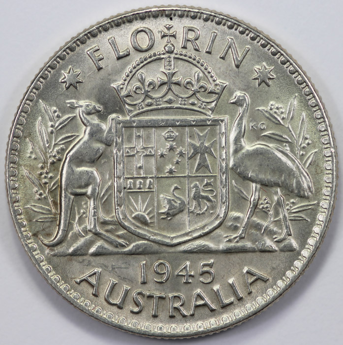 Australia 1945 Florin, Unci... image
