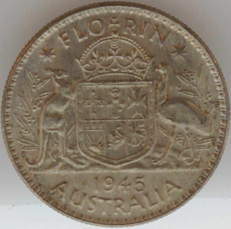 Australia 1945 Florin, near... image