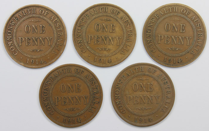 Australia 1914 Penny, Very ... image