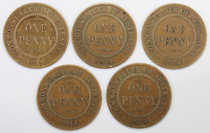 Australia 1914 Penny, Very ... image