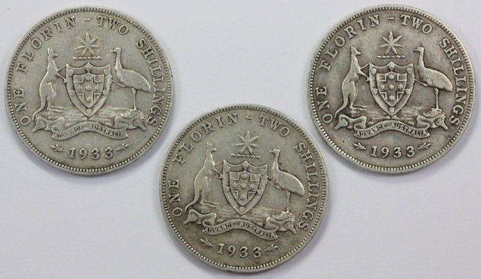 Australia 1933 Florin, Very... image