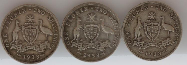 Australia 1933 Florin, Very... image