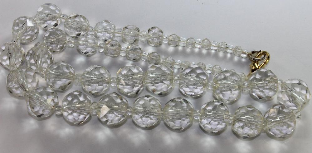 Glass Necklace with faceted... image