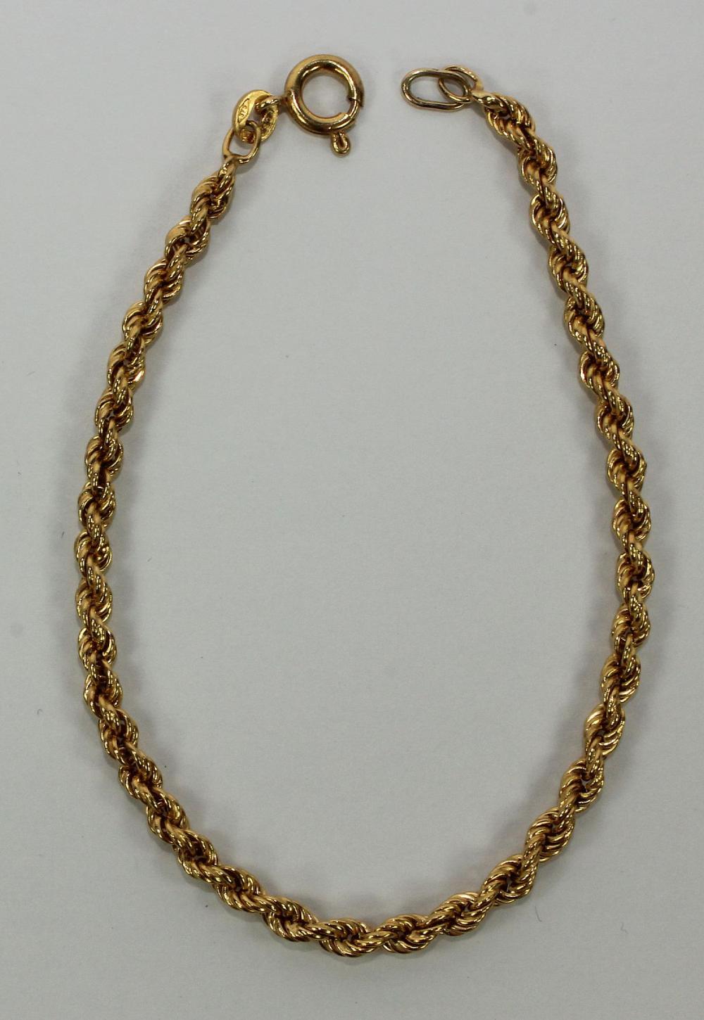 Rope Bracelet in 9ct Yellow... image