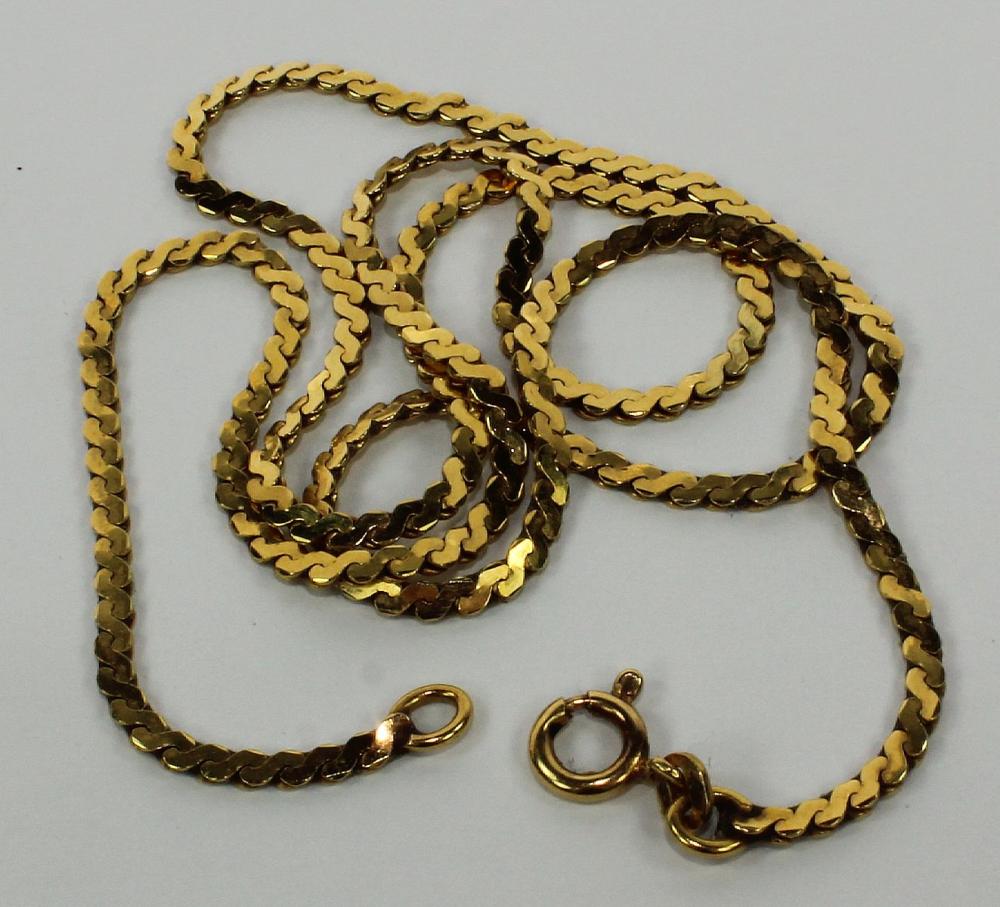 Snake Necklace in 18ct Yell... image