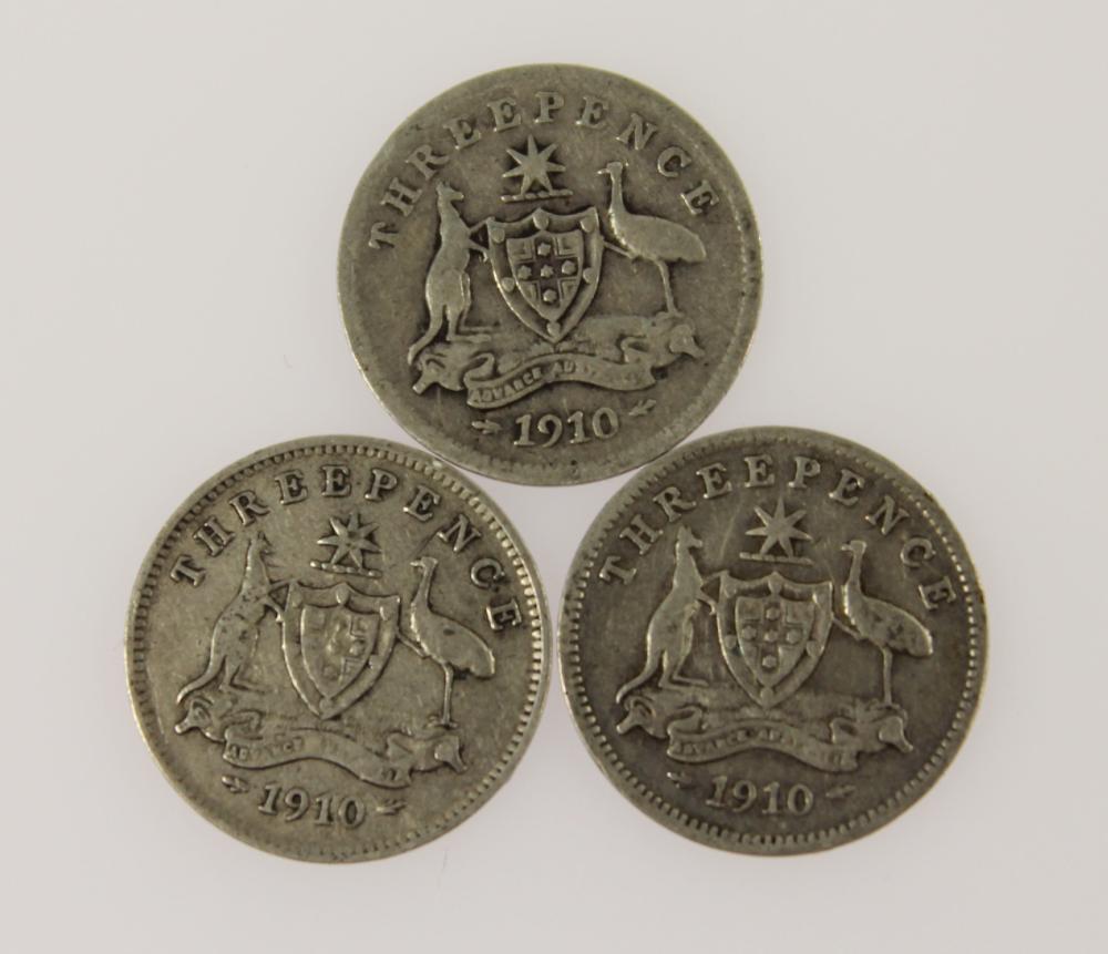 Australia 1910 Threepences,... image