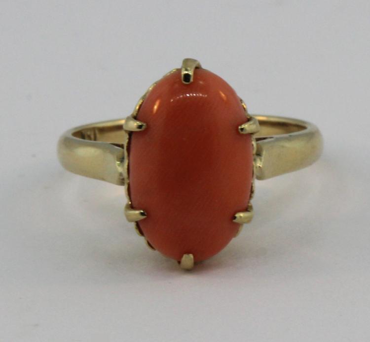 Vintage 14ct Gold and Coral... image