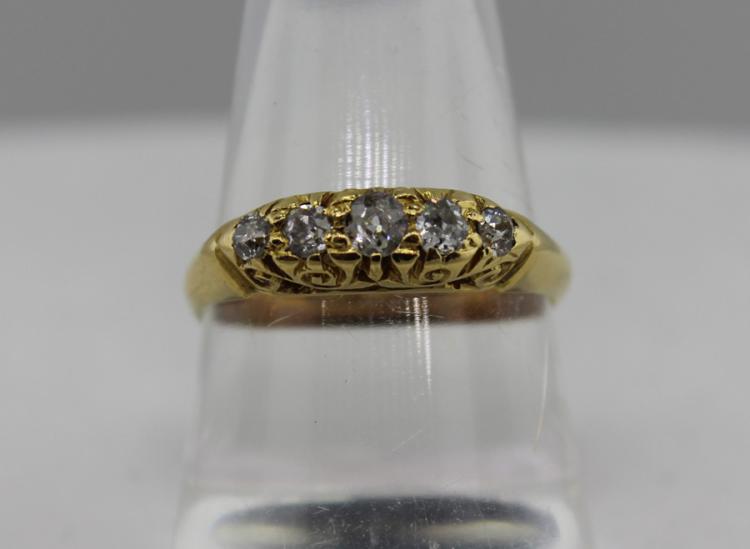 18ct Gold Vintage Bridge Ri... image